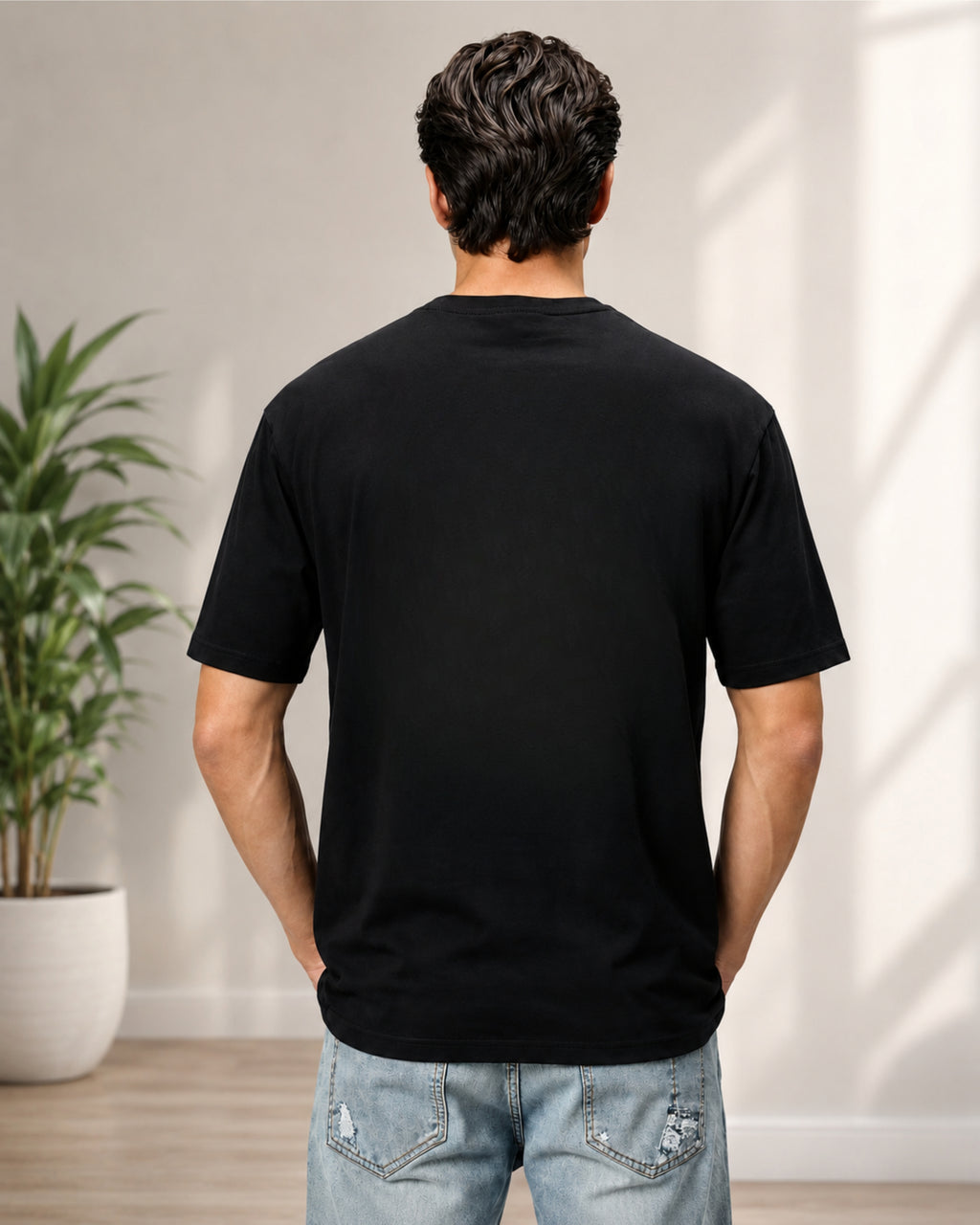KUSHTUG Oversized T-Shirt for Men | Premium Black Graphic Tee