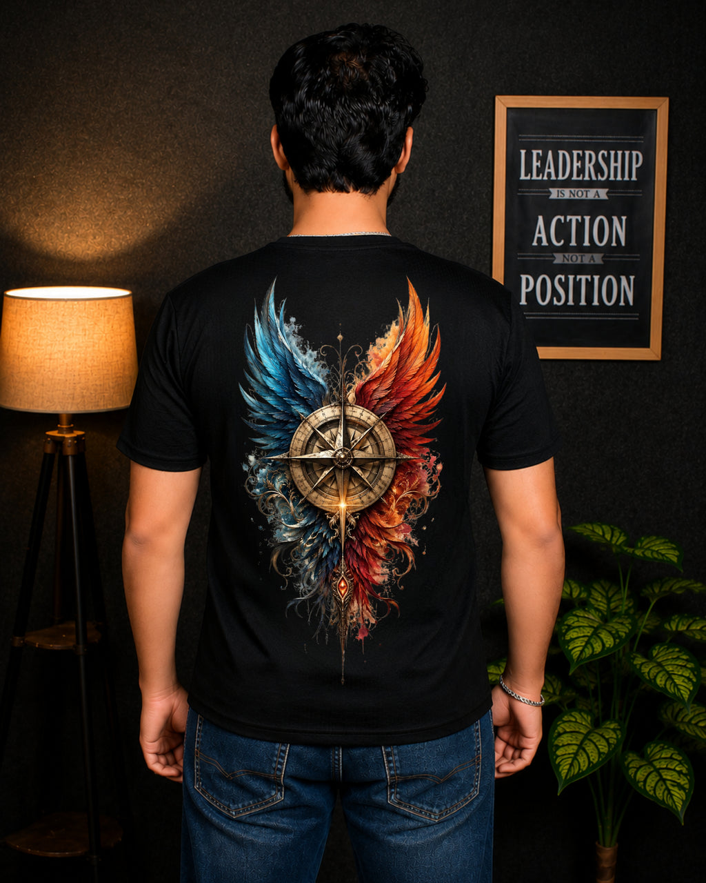 KUSHTUG Oversized T-Shirt for Men | Premium Black Graphic Tee