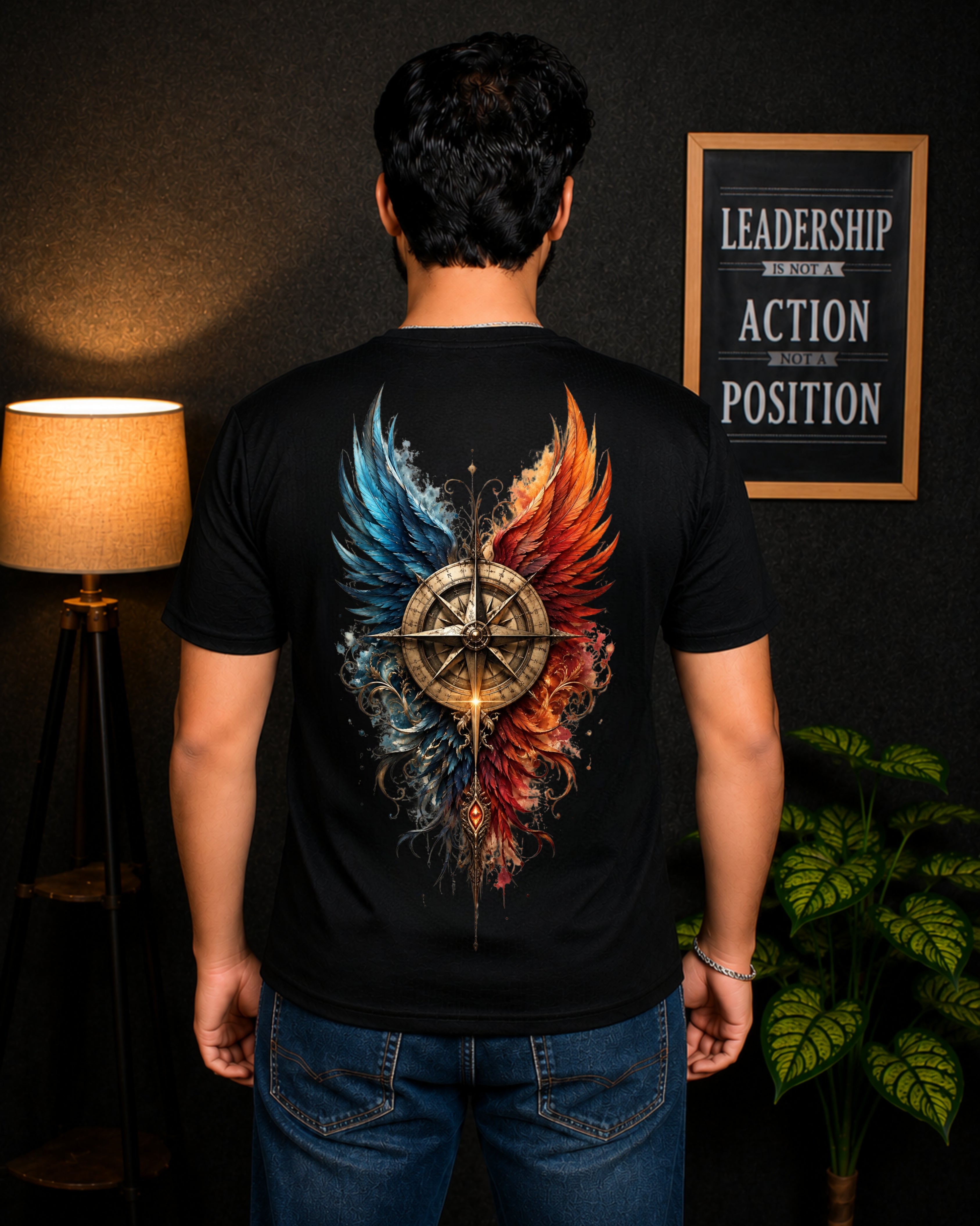 KUSHTUG Oversized T-Shirt for Men | Premium Black Graphic Tee