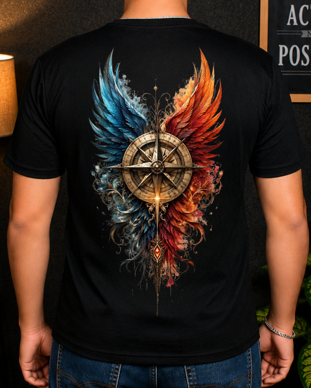 KUSHTUG Oversized T-Shirt for Men | Premium Black Graphic Tee