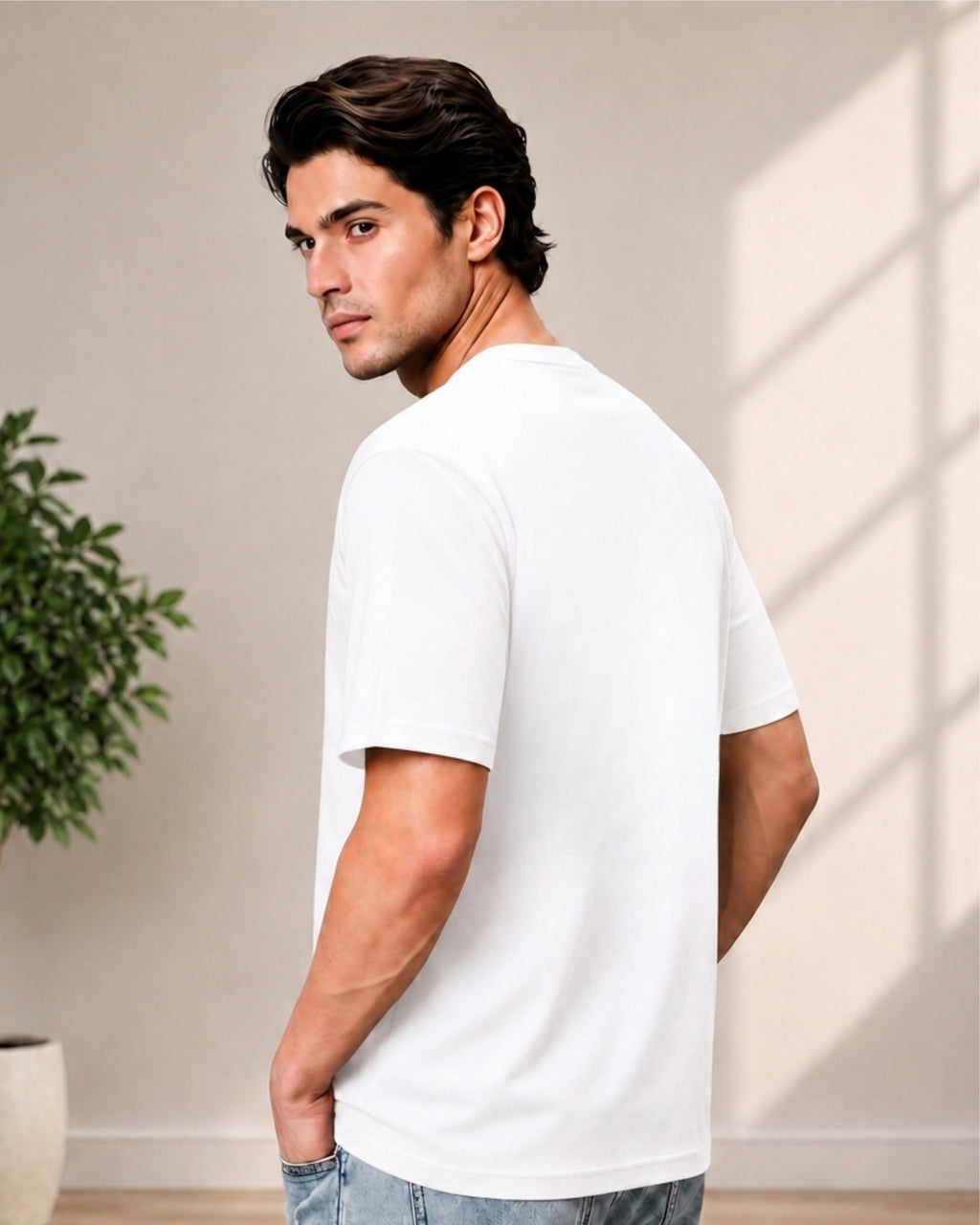 KUSHTUG Oversized T-Shirt for Men | Premium white  Printed Tee