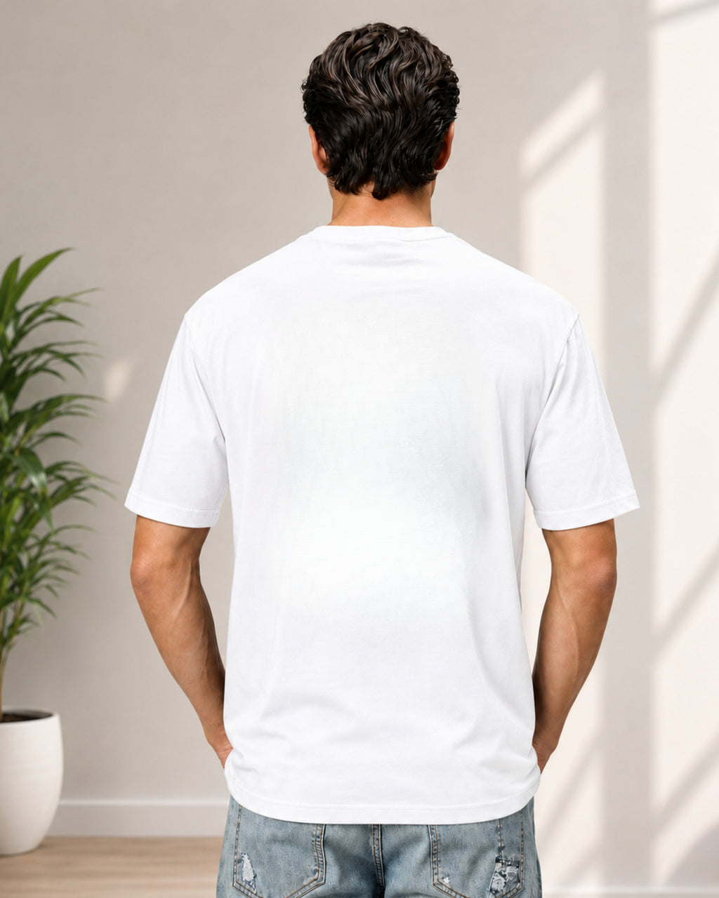 KUSHTUG Oversized T-Shirt for Men | Premium white  Printed Tee