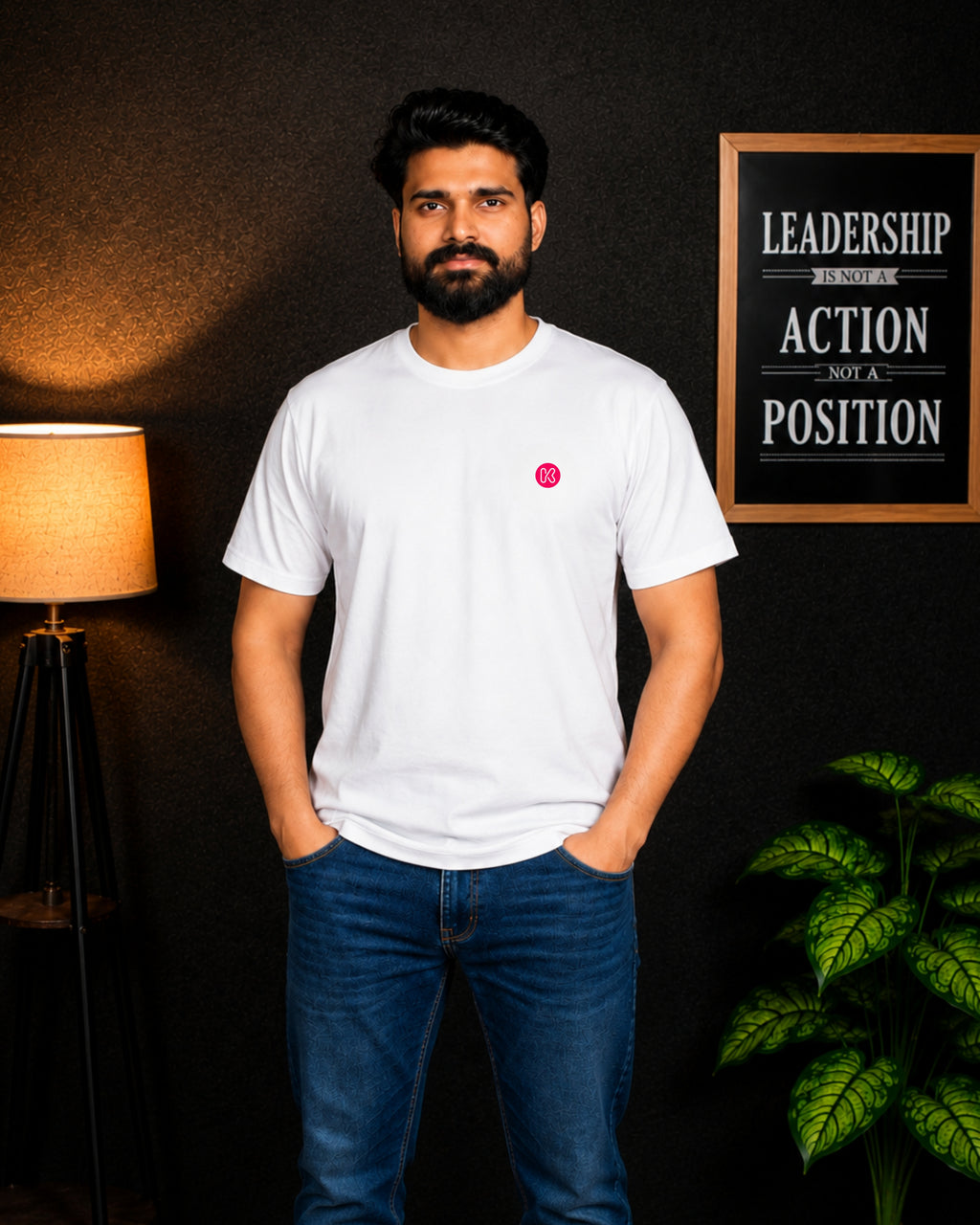 KUSHTUG Oversized T-Shirt for Men | Premium white  Printed Tee