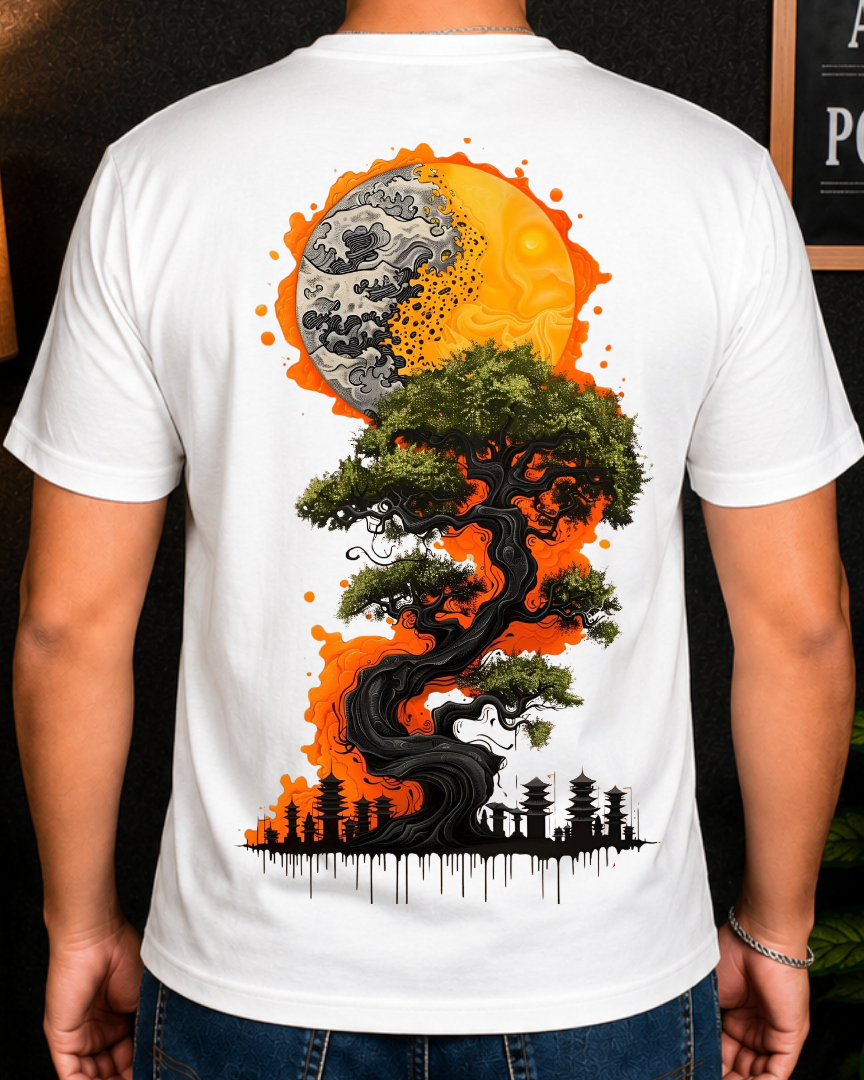 KUSHTUG Oversized T-Shirt for Men | Premium white  Printed Tee